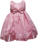 GIRLS CASUAL DRESSES W/ BOW (PINK)